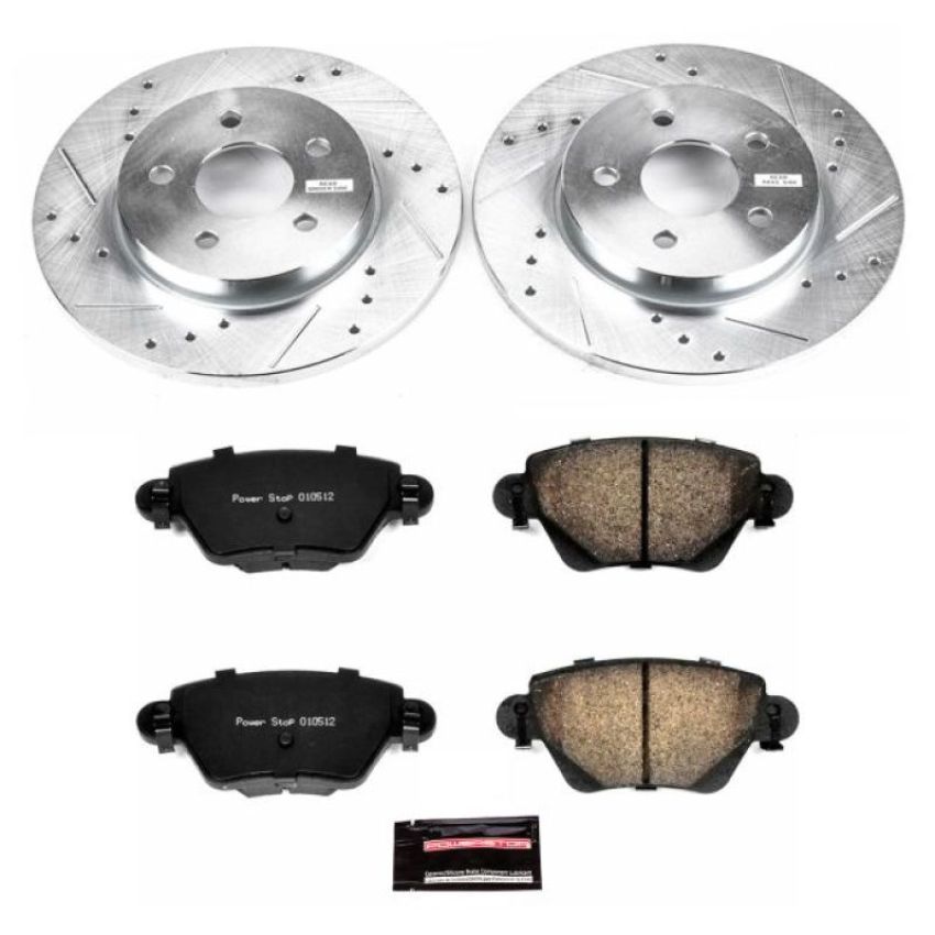 PowerStop K1390 Z23 Daily Driver Carbon-Fiber Ceramic Brake Pad and Drilled & Slotted Rotor Kit