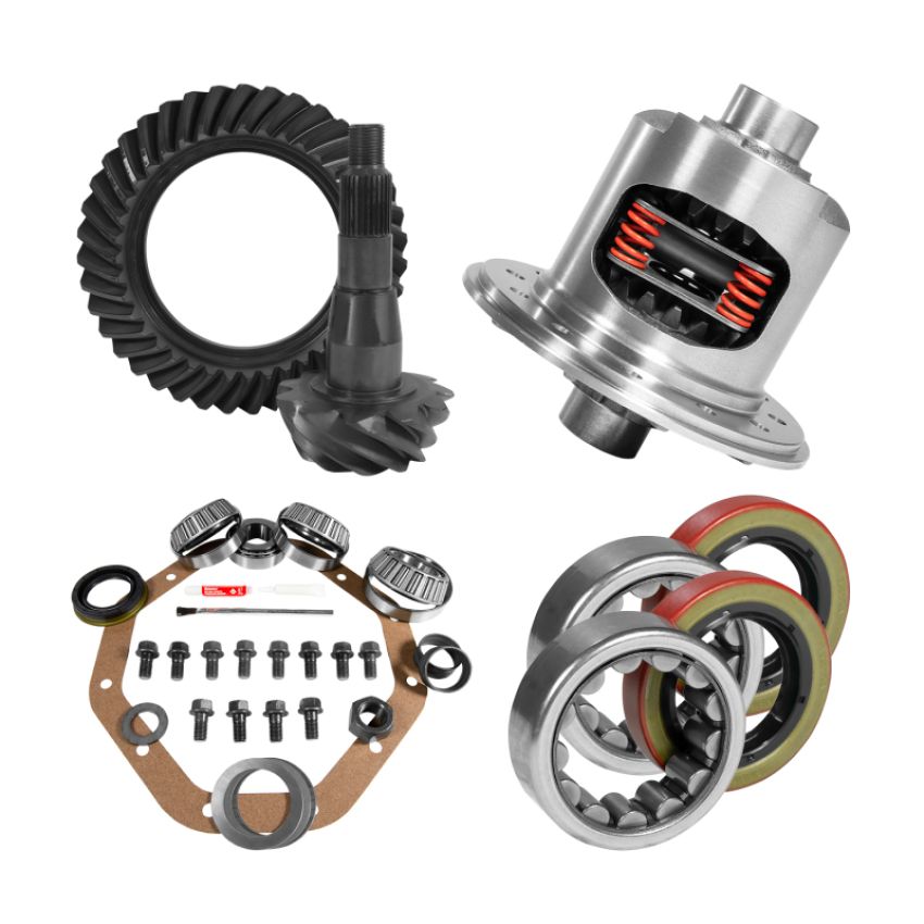 Yukon Gear & Axle YGK2073 Yukon 9.25in CHY 3.21 Rear Ring & Pinion Install Kit 31 Spline Positraction 1.62in Axle Bearings