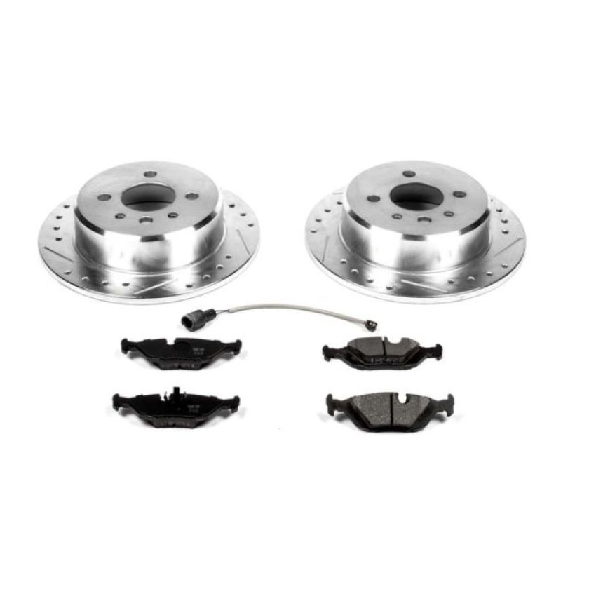 PowerStop K4804 Z23 Daily Driver Carbon-Fiber Ceramic Brake Pad and Drilled & Slotted Rotor Kit