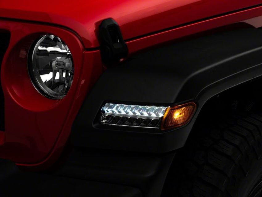 Raxiom J155020-JL 18-23 Jeep Wrangler JL Sport Axial Series Sequential LED Parking/Turn Signal Lights- Chrome