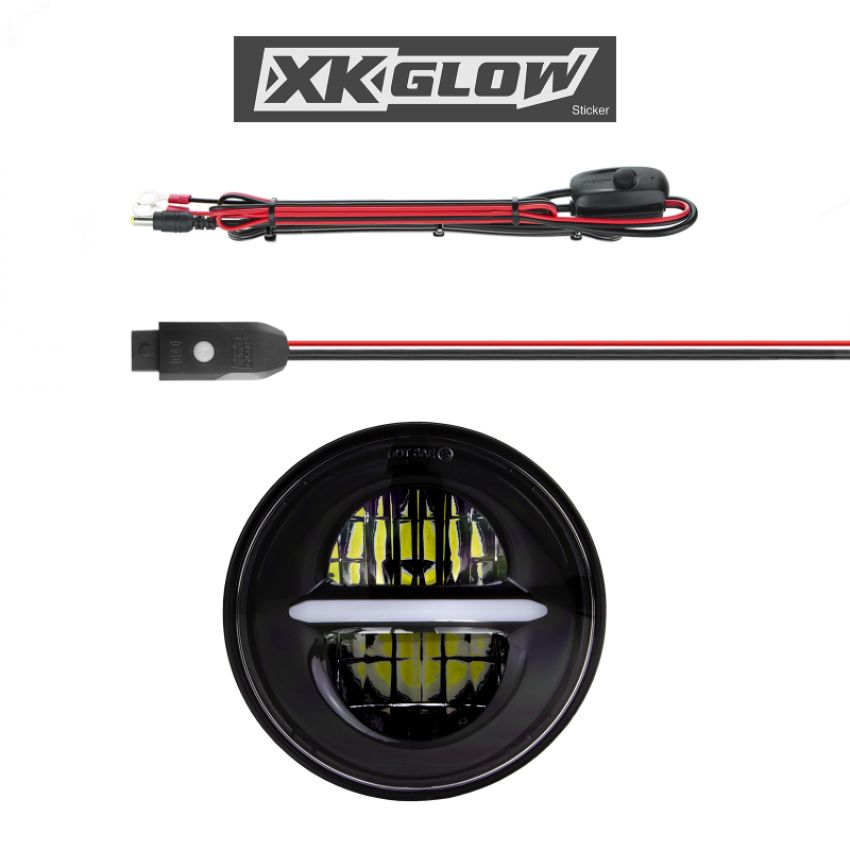 XKGLOW XK-5IN-KIT-B XK Glow Black Bezel 5.75in XKchrome LED headlight