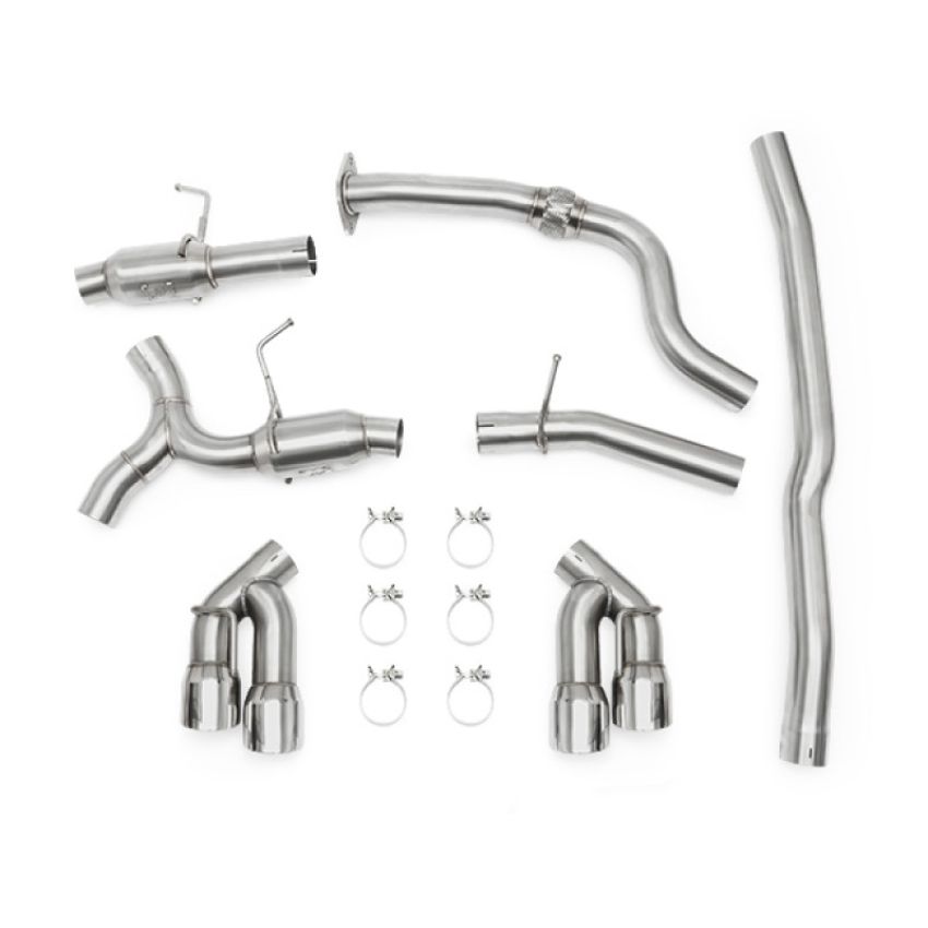 Mishimoto MMEXH-CAM4-16QTPP 2016+ Chevrolet Camaro 2.0T Quad Polished Tip Cat-Back Exhaust