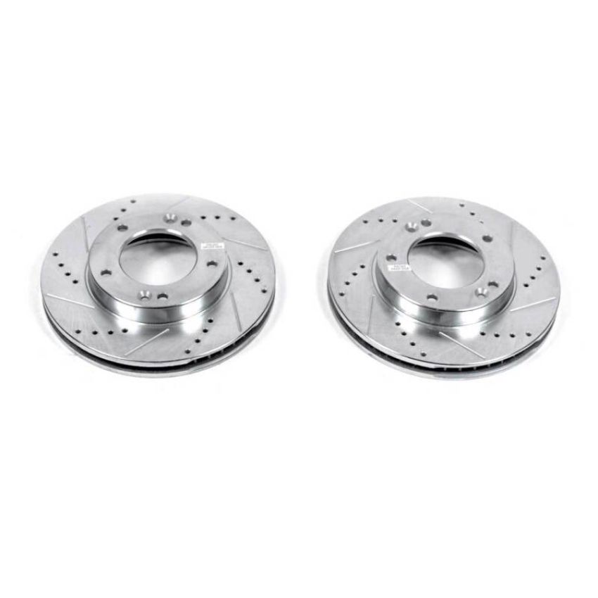 PowerStop JBR1512XPR PowerStop Evolution Performance Drilled, Slotted & Plated Brake Rotor Pair