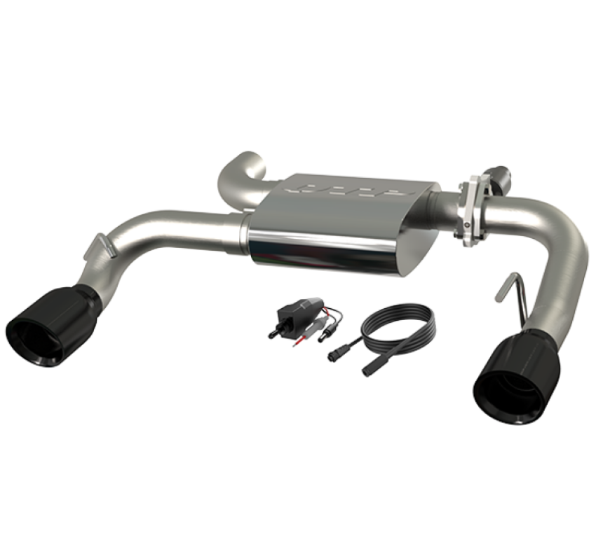 QTP 440521B 2021-2024 Ford Bronco  Screamer Axle Back Black Tips