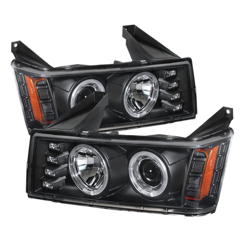 SPYDER 5074140 Projector Headlights - LED Halo - Black