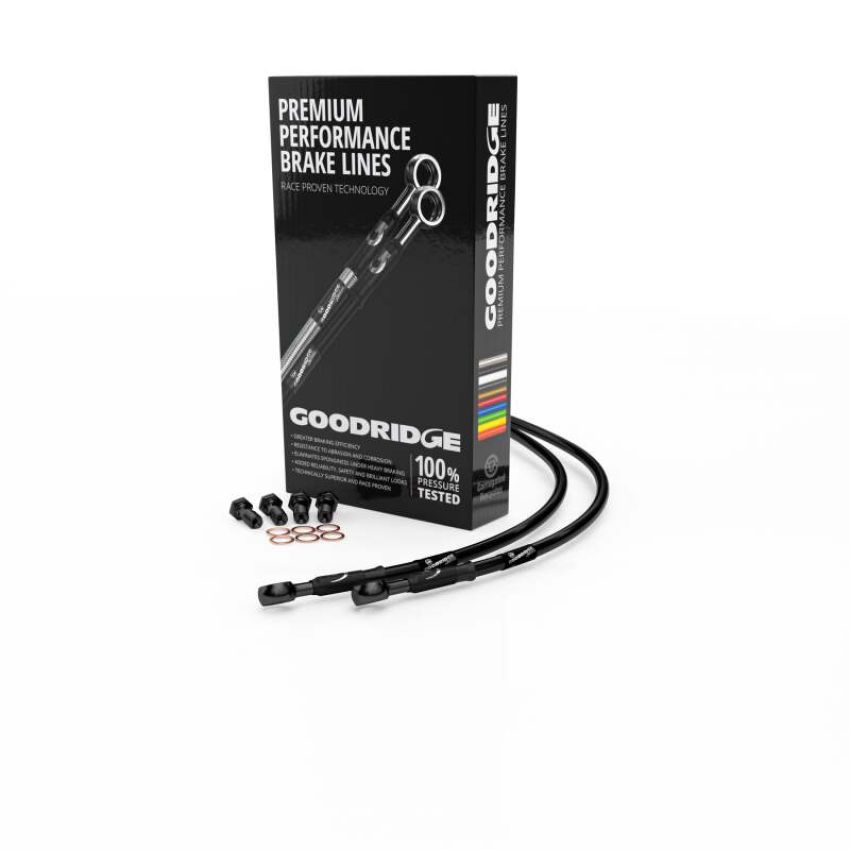 Goodridge HD0101-1FB-BK 09-12 Harley-Davidson FLSTC Front Brake Hose Kit