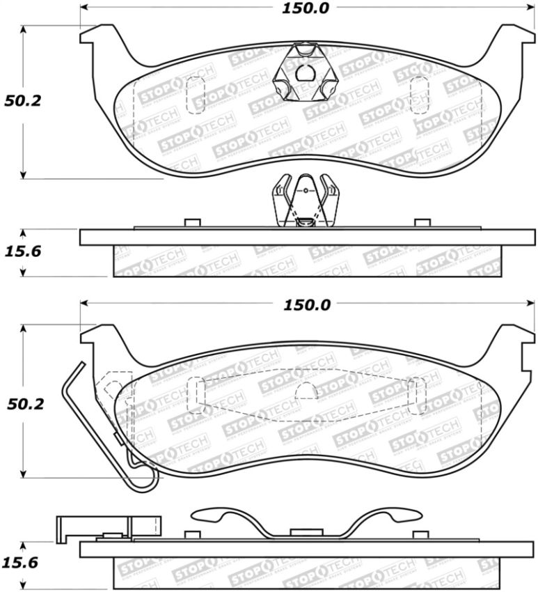 Stoptech 305.09320 Street Select Brake Pads