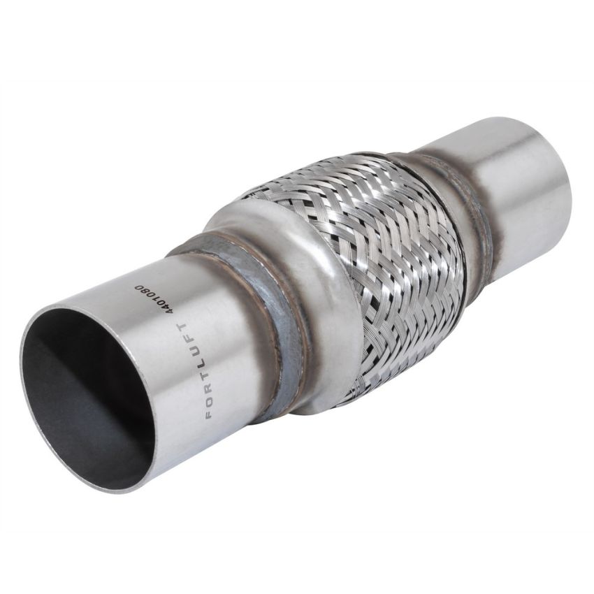 FORTLUFT 4401080 Exhaust Flex Connector with Extension Pipes 2.00''x4.00''x8.00'' Stainless Steel