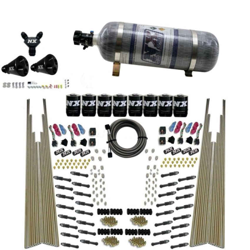 Nitrous Express 93306-12 8 CYL DRY DIRECT PORT, FOUR STAGE, 8 SOLENOIDS, W/ COMPOSITE BOTTLE (200-600HP)