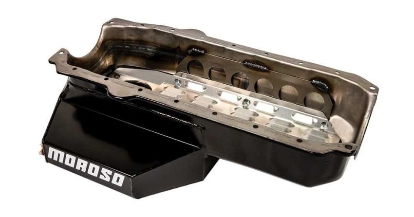 MOROSO MOR21328 SBC CT Wet Sump Oil Pan 7-Qt 2-Piece Rear Main