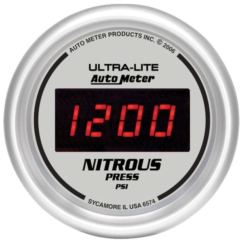 AutoMeter 6574 GAUGE, NITROUS PRESSURE, 2 1/16