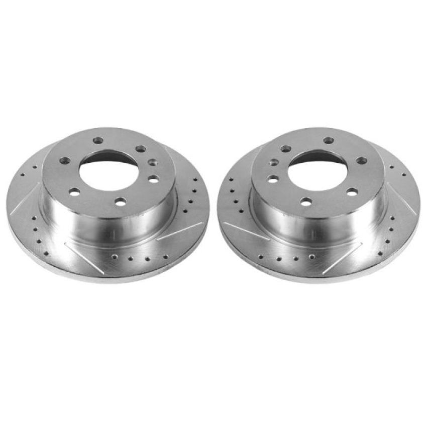 PowerStop EBR1038XPR PowerStop Evolution Performance Drilled, Slotted & Plated Brake Rotor Pair