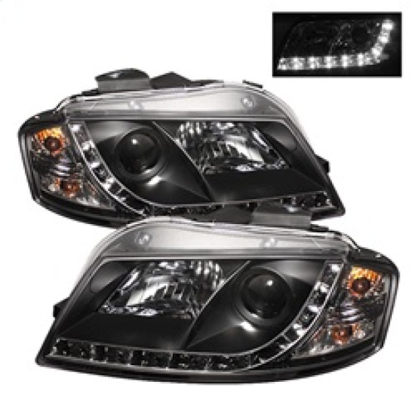 SPYDER 5008510 Projector Headlights - DRL - Black