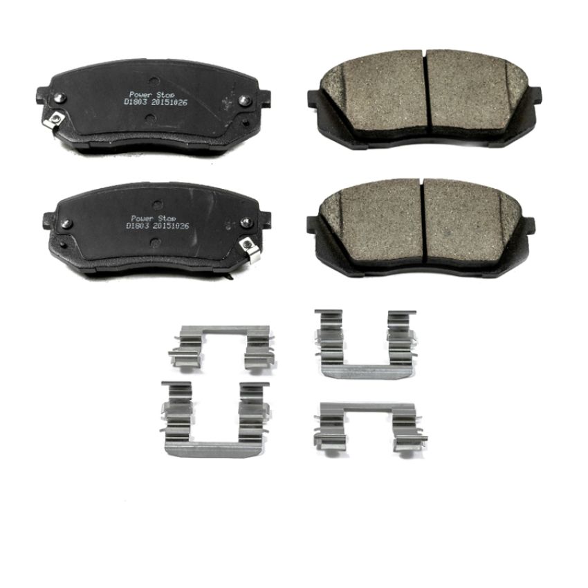 PowerStop 17-1803 PowerStop - Z17 Low-Dust Ceramic Brake Pads with Hardware