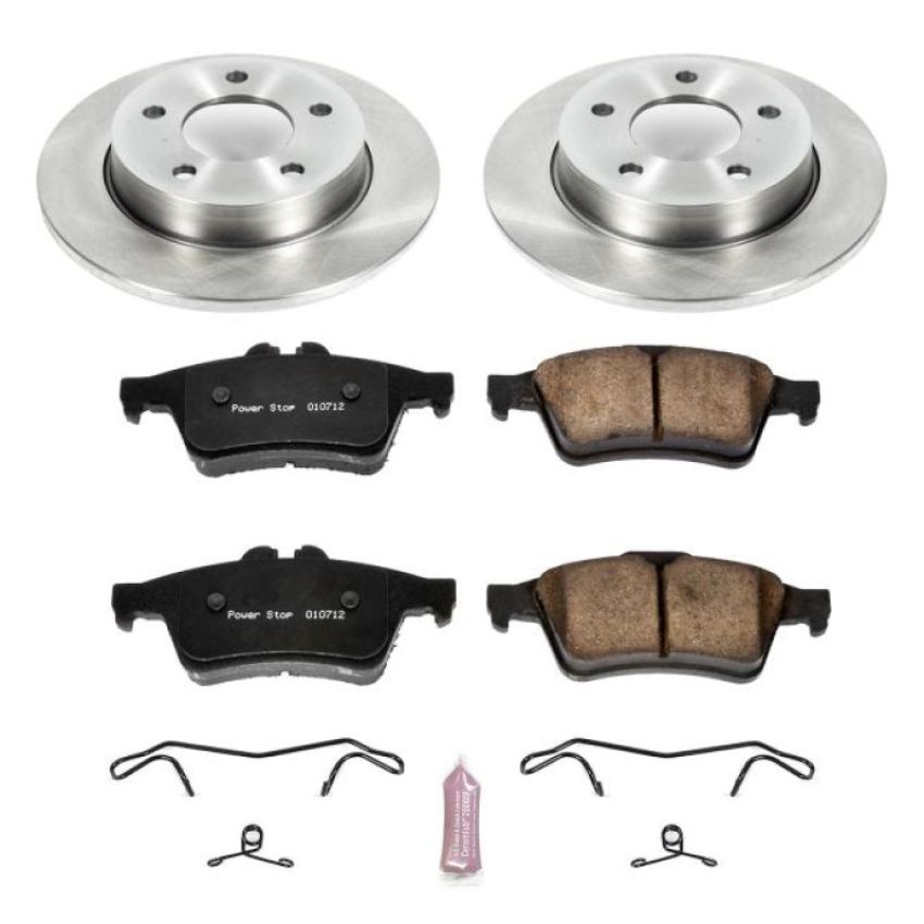 PowerStop KOE123 OE Stock Replacement Low-Dust Ceramic Brake Pad and Rotor Kit