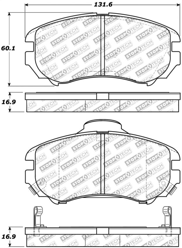 Stoptech 305.09240 Street Select Brake Pads - Front