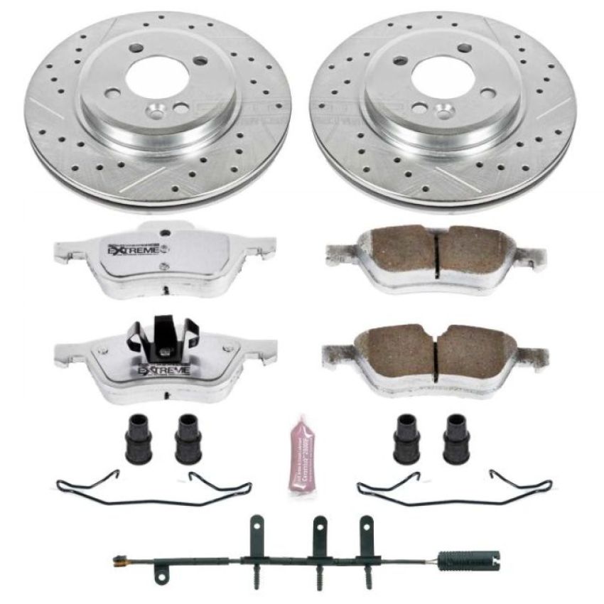 PowerStop K5724-26 Z26 Street Performance Ceramic Brake Pad and Drilled & Slotted Rotor Kit