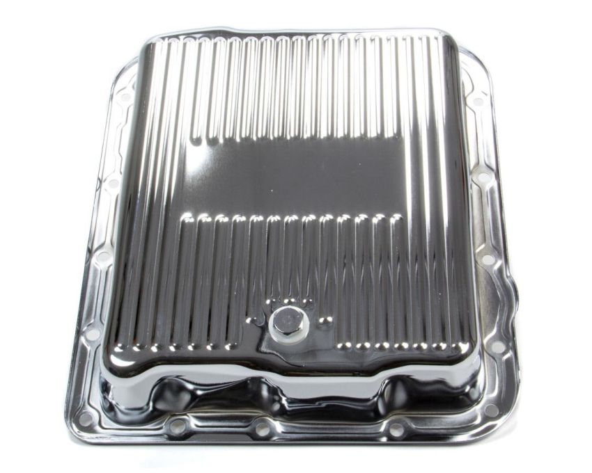 RACING POWER CO-PACKAGED RPCR7599 GM 700R4/4L60E Trans Pan Chrome Steel Finned