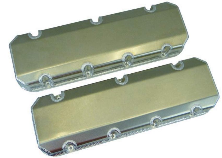MOROSO MOR68487 BBC Fab Alm Valve Covers w/Brodix SR20 Heads