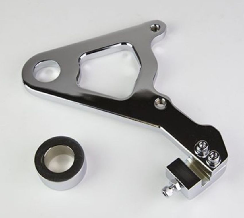 Wilwood 250-10165 Caliper Mounting Kit Chrome w/Bracket GP310 2000-06 FLH/FLT
