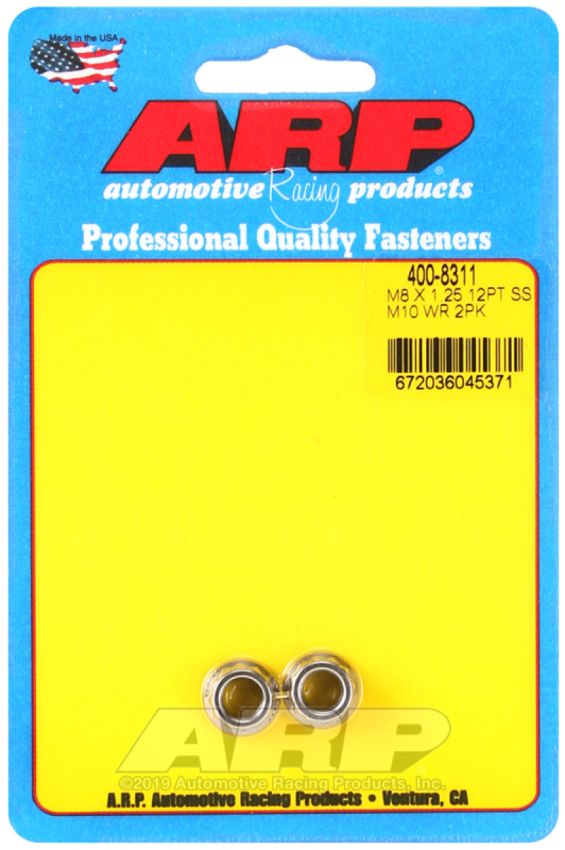 ARP ARP400-8311 8mm x 1.25 12pt SS Nut Kit 2pk