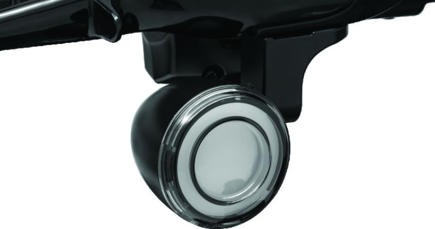 Kuryakyn 2902 Tracer L.E.D. Front Turn Signal Insert, White/Amber Light, Smoke Lens 1157