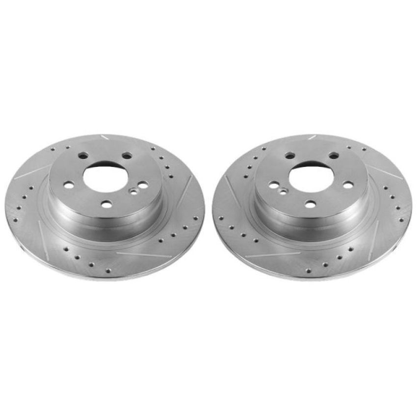 PowerStop EBR1047XPR PowerStop Evolution Performance Drilled, Slotted & Plated Brake Rotor Pair