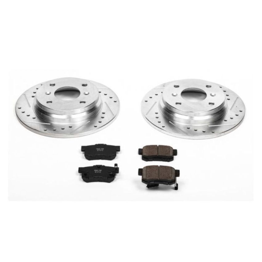PowerStop K407 Z23 Daily Driver Carbon-Fiber Ceramic Brake Pad and Drilled & Slotted Rotor Kit