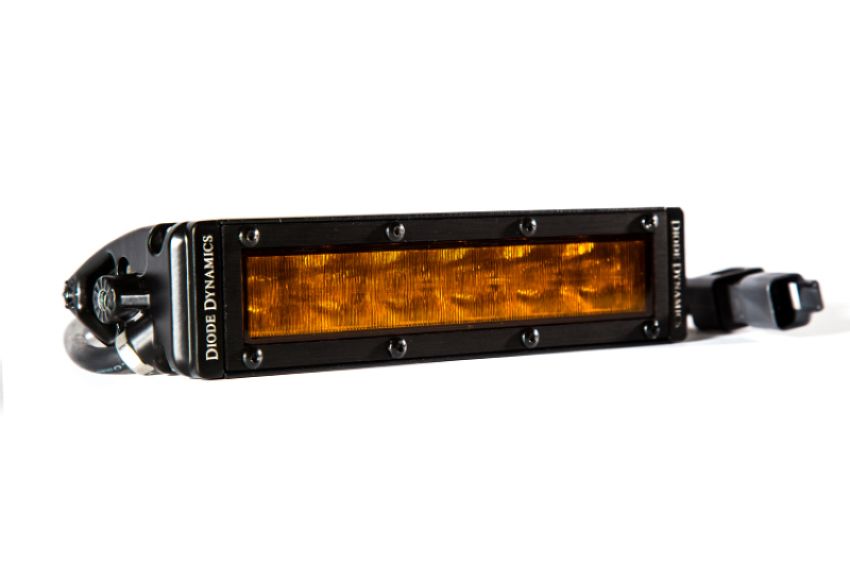 Diode Dynamics DD5044S 6 In LED Light Bar Single Row Straight SS6 - Amber Wide Light Bar (Single)