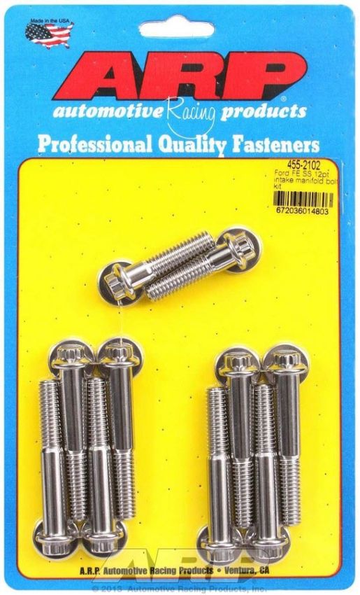 ARP ARP455-2102 BBF S/S Intake Bolt Kit 12pt.