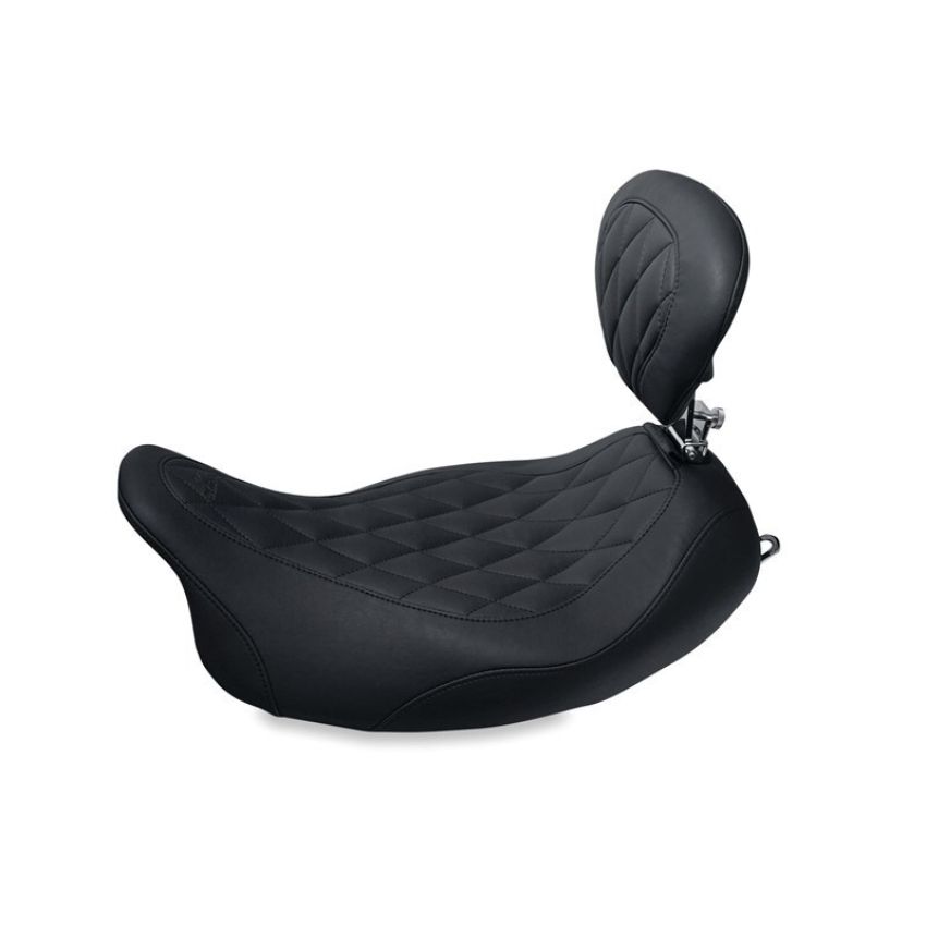 Mustang Motorcycle 79725 Mustang 08-21 Harley Rd King, 06-07 Str Glide 1906-07,00-05 Eagle Touring Solo Seat Diamond - Black