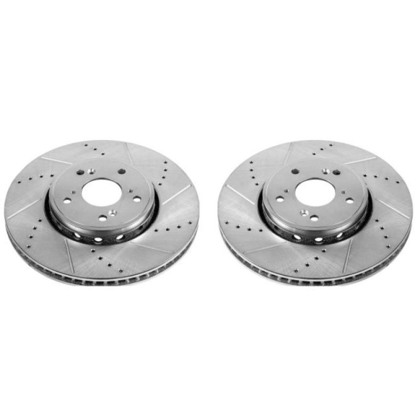 PowerStop JBR1550XPR PowerStop Evolution Performance Drilled, Slotted & Plated Brake Rotor Pair