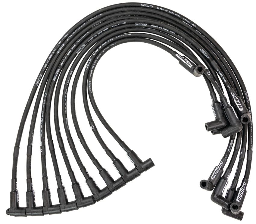 MOROSO MOR73722 Ultra 40 Plug Wire Set SBC Sprint Car Black