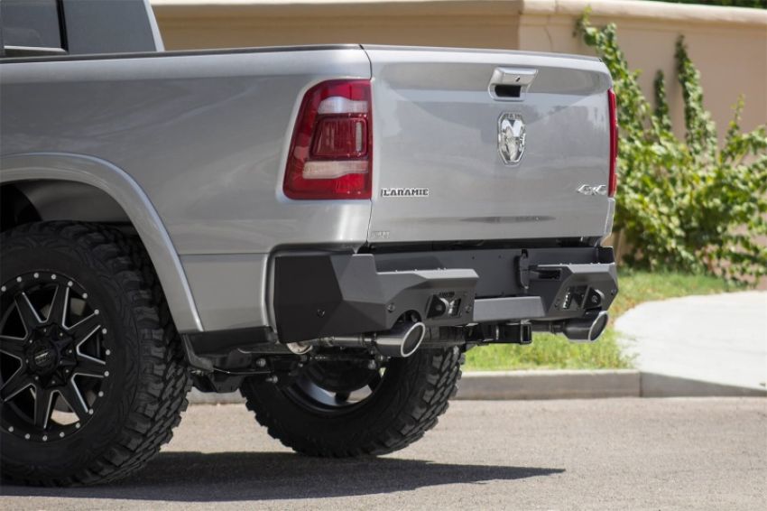 Addictive Desert Designs R551281280103 2019 Ram 1500 Hammer Stealth Fighter Rear Bumper w/ 6 Sensor Cutouts