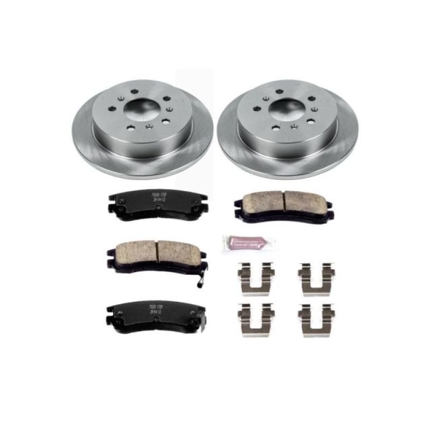 PowerStop KOE1440 OE Stock Replacement Low-Dust Ceramic Brake Pad and Rotor Kit