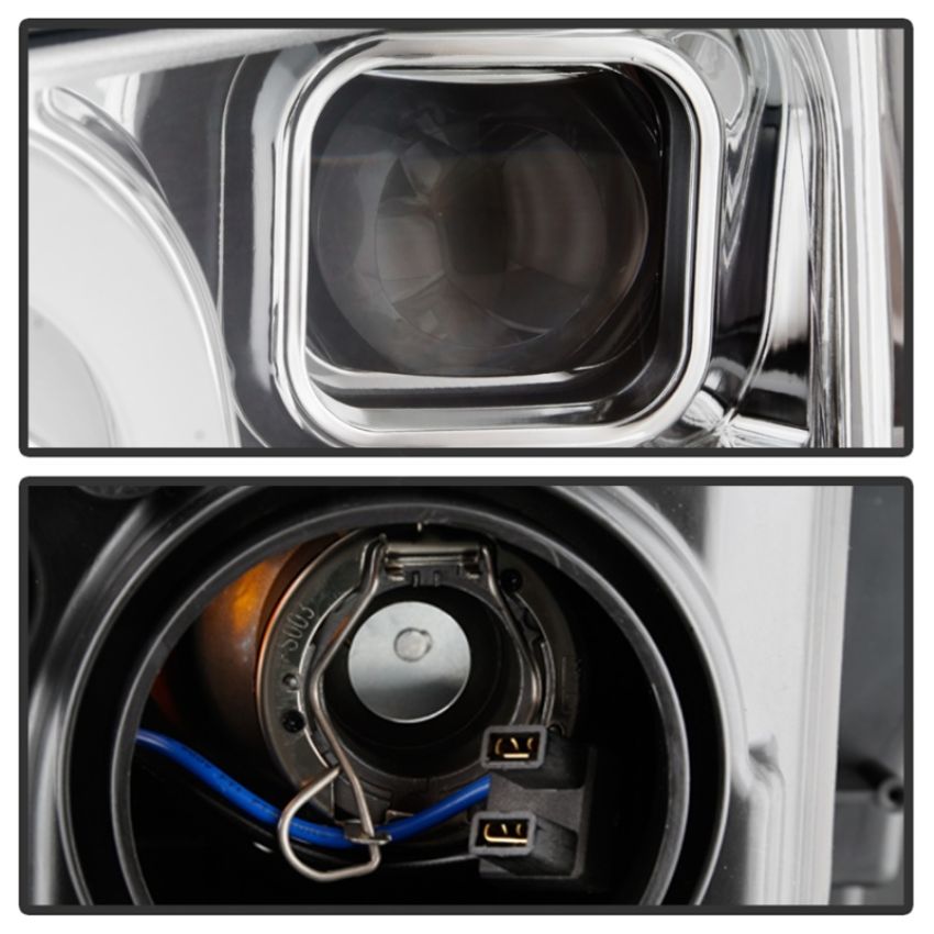 SPYDER 5086631 Projector Headlights - Sequential LED Turn Signal - Chrome