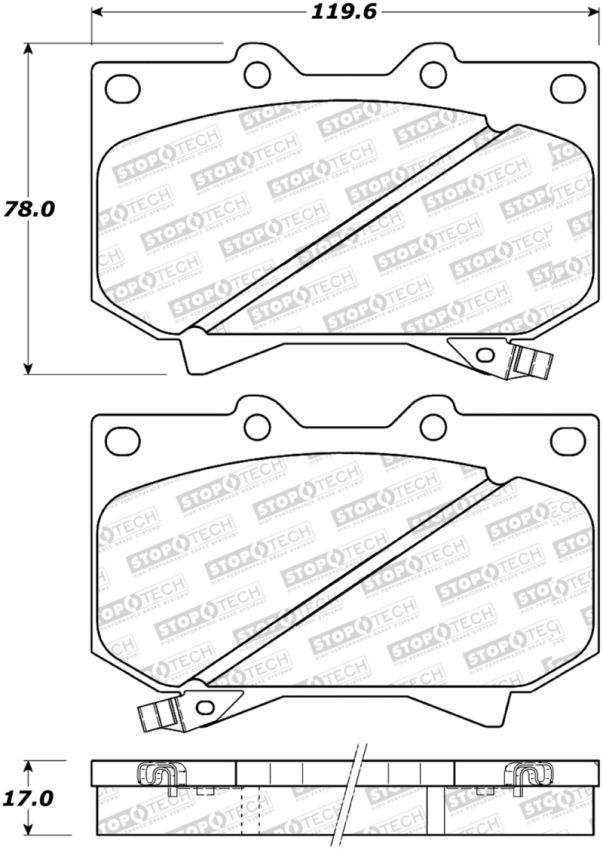 Stoptech 305.08120 Street Select Brake Pads - Front