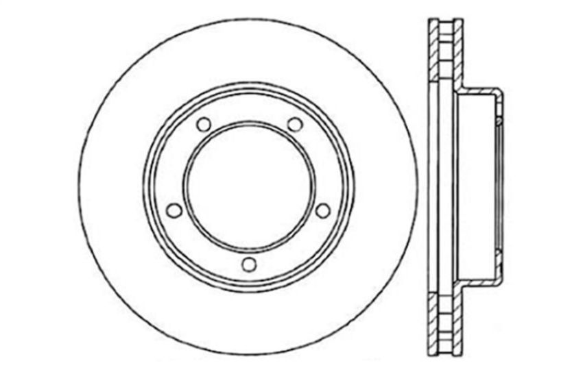 Stoptech 128.44086L Drilled Sport Brake Rotor