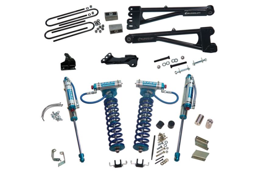 Superlift K987KG 11-16 Ford F-250/F-350 SD 4WD 4in Lift Kit w/Repl Radius Arms & King Coilovers Rear Shocks