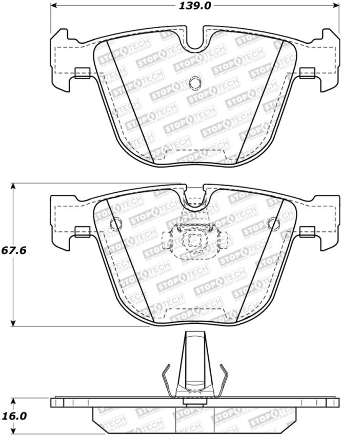 Stoptech 309.09192 10-18 BMW X5 M Sport Performance Rear Brake Pads