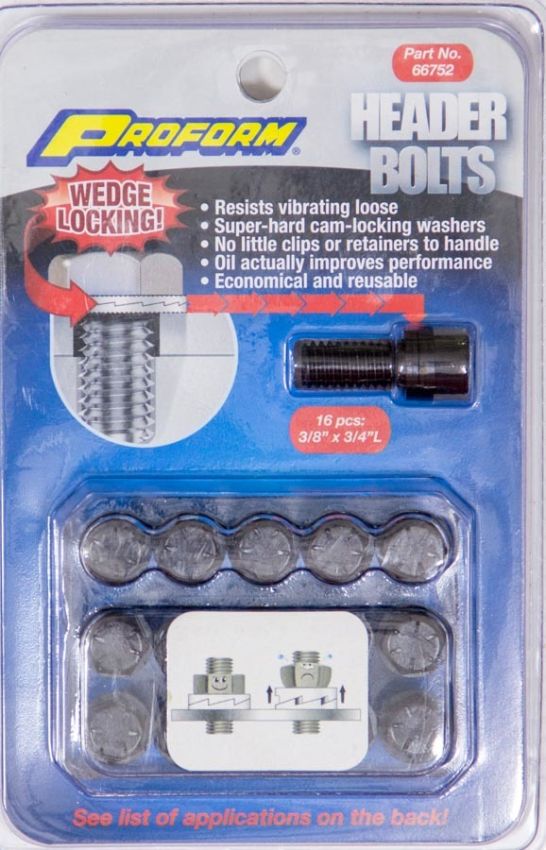 PROFORM PFM66752 Wedge Locking Header Bolts - 3/8 x 3/4L (16)