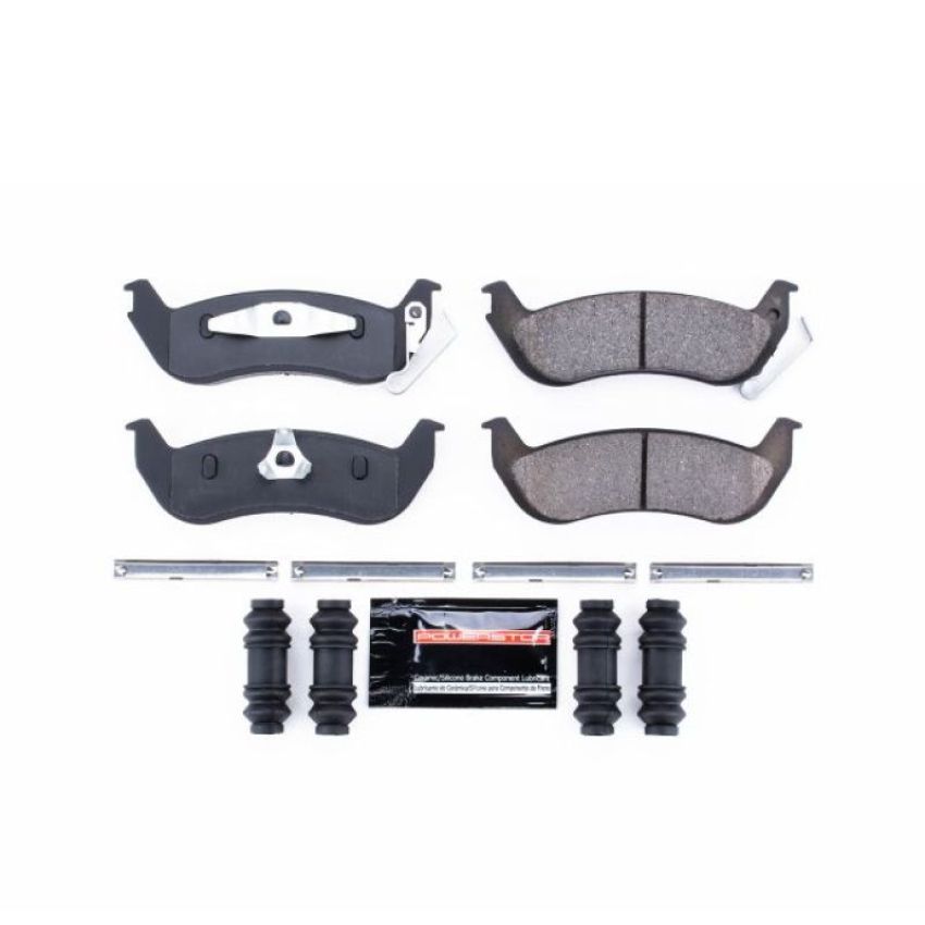 PowerStop Z23-932 PowerStop - Z23 Daily Driver Carbon-Fiber Ceramic Brake Pads with Hardware Kit