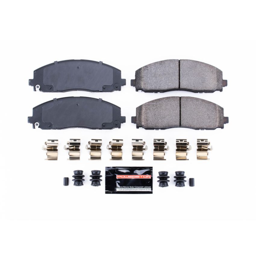 PowerStop Z23-1589 PowerStop - Z23 Daily Driver Carbon-Fiber Ceramic Brake Pads with Hardware Kit