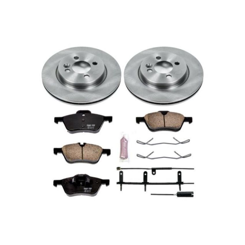 PowerStop KOE5780 OE Stock Replacement Low-Dust Ceramic Brake Pad and Rotor Kit