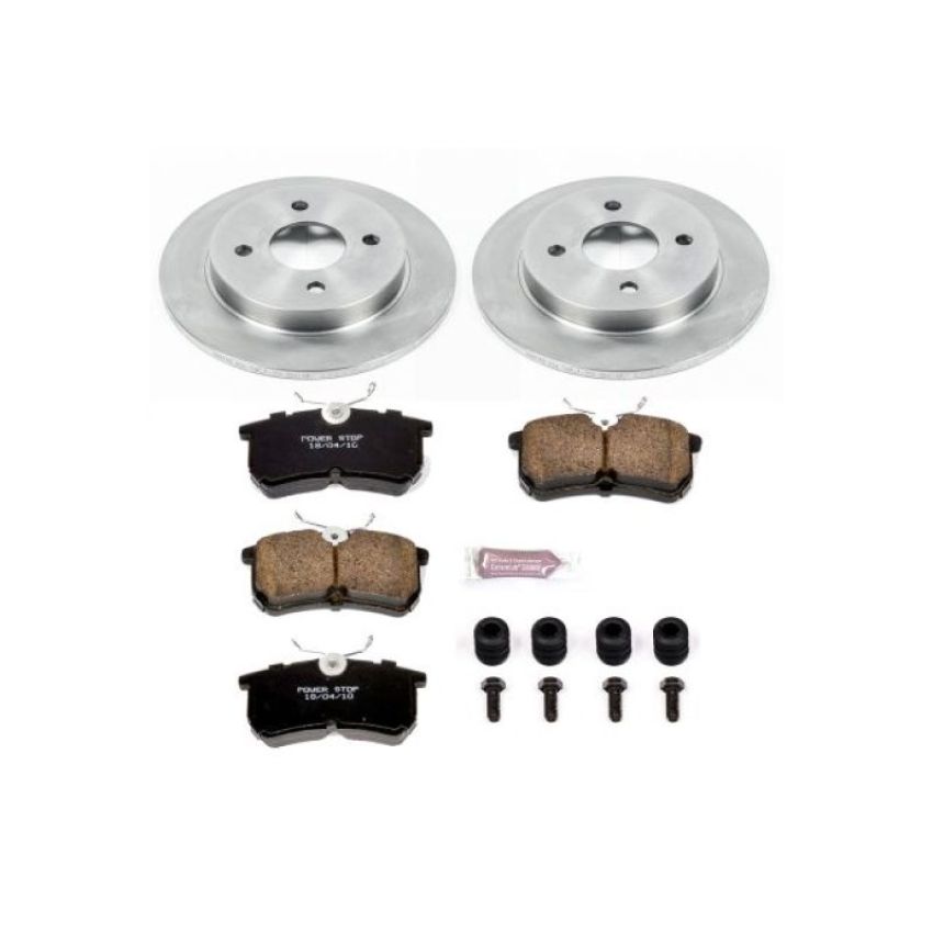 PowerStop KOE1363 OE Stock Replacement Low-Dust Ceramic Brake Pad and Rotor Kit