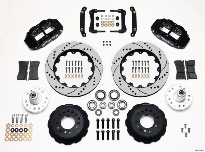Wilwood 140-10486-D Narrow Superlite 6R Front Hub Kit 14.00in Drilled 70-78 Camaro
