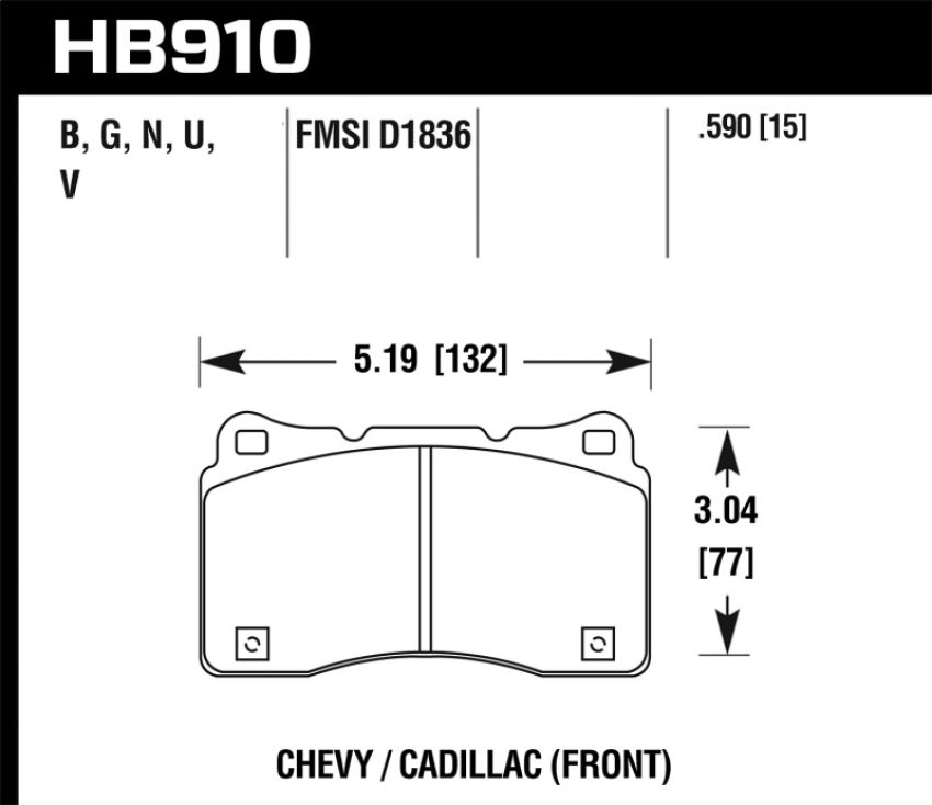 Hawk Performance HB910B.590 HPS Disc Brake Pad