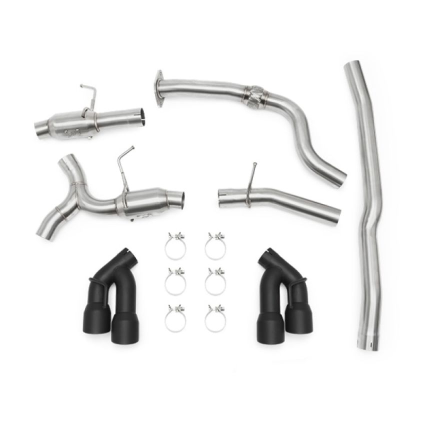 Mishimoto MMEXH-CAM4-16QTPBK 2016+ Chevrolet Camaro 2.0T Quad Black Tip Cat-Back Exhaust