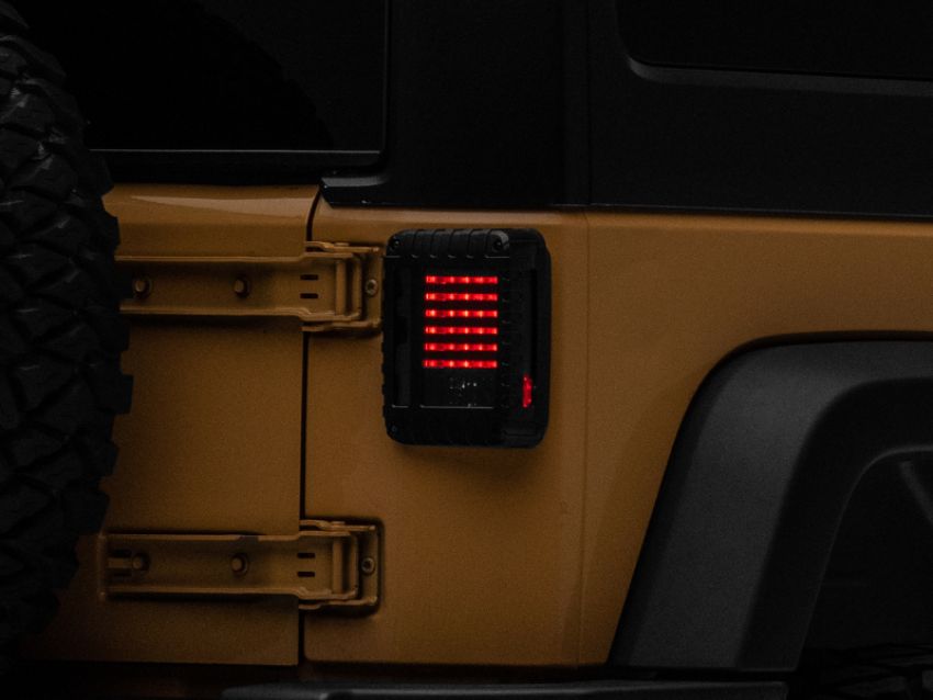 Raxiom J115435 07-18 Jeep Wrangler JK LED Tail Lights- Black Housing (Smoked Lens)