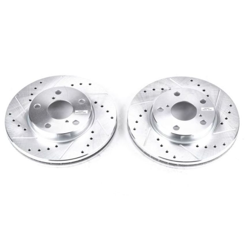 PowerStop JBR714XPR PowerStop Evolution Performance Drilled, Slotted & Plated Brake Rotor Pair